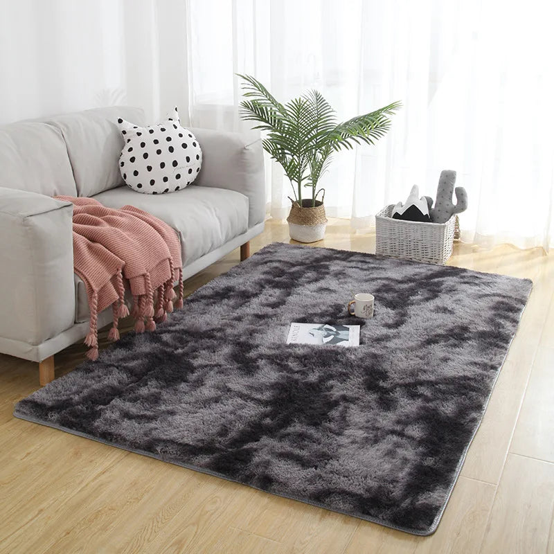 Soft Fluffy Plush Rug – Elegant and Cozy Home Decor Carpet