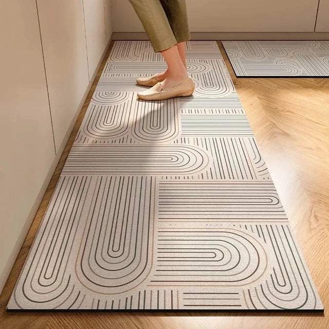 Japanese-Style Diatomite Kitchen Mat – Super Absorbent & Non-Slip Floor Rug