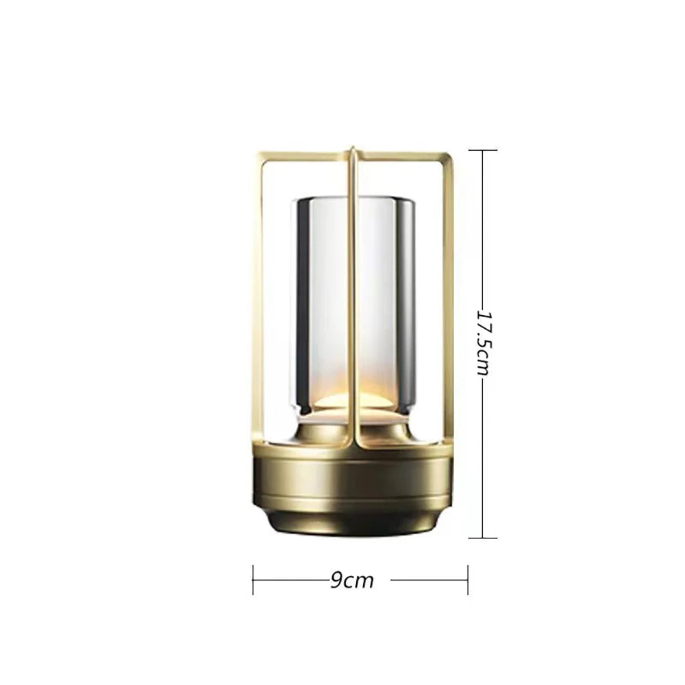 rechargeable crystal lamp Plastic bedside table bedroom led Touch table lamp Restaurant decoration atmosphere Night light