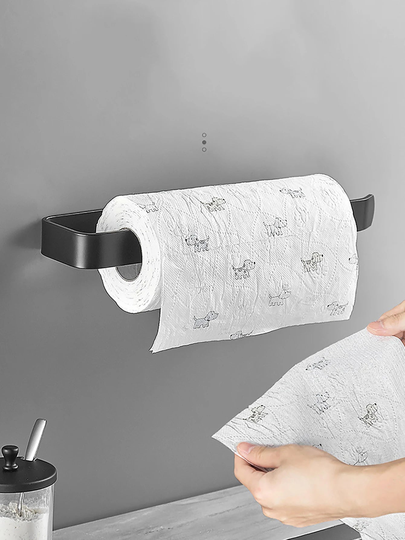 Self-Adhesive Toilet Paper Holder | Wall-Mounted Tissue & Towel Dispenser