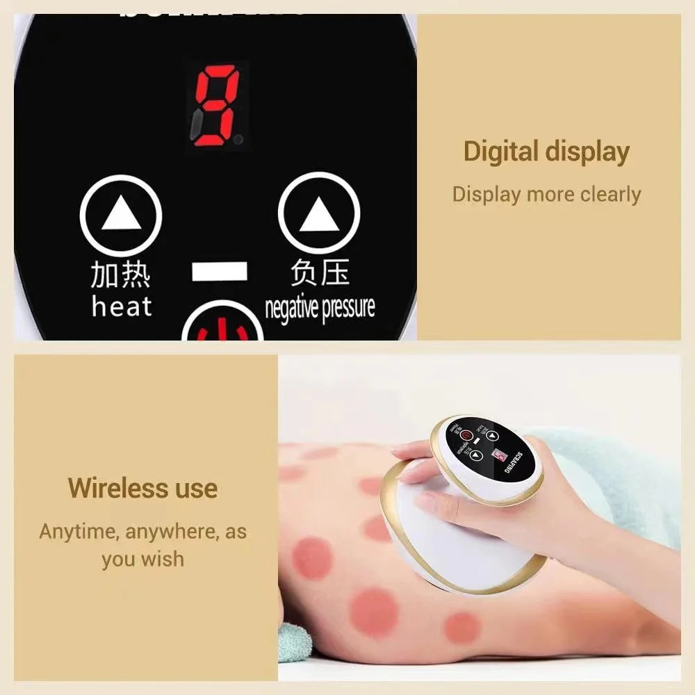 Electric Cupping & Scraping Massager – Heated Fat Burner & Relaxation