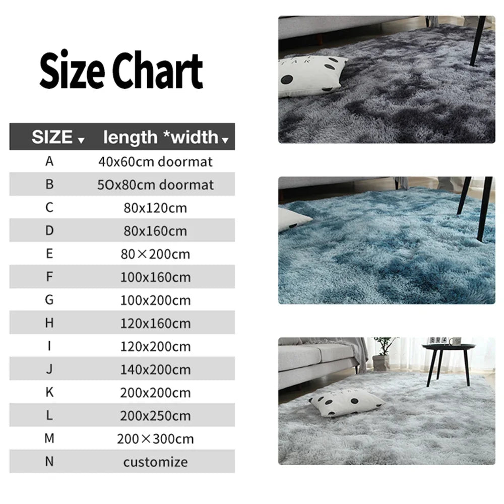 Soft Fluffy Plush Rug – Elegant and Cozy Home Decor Carpet