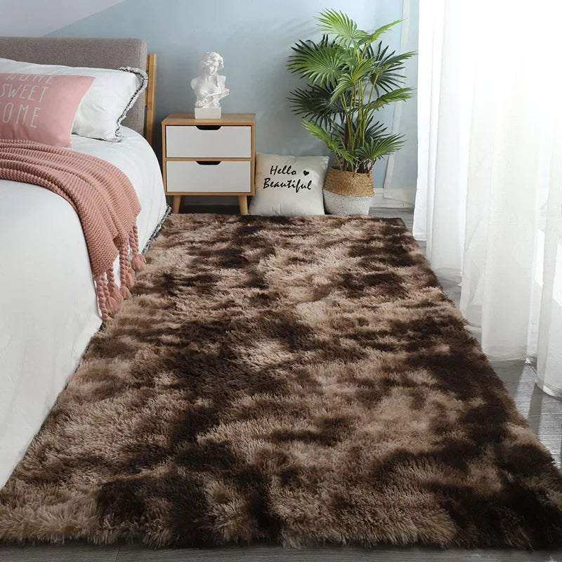 Soft Fluffy Plush Rug – Elegant and Cozy Home Decor Carpet