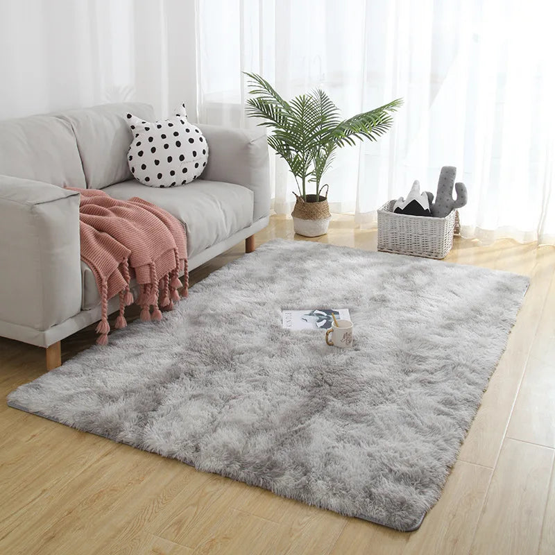 Soft Fluffy Plush Rug – Elegant and Cozy Home Decor Carpet
