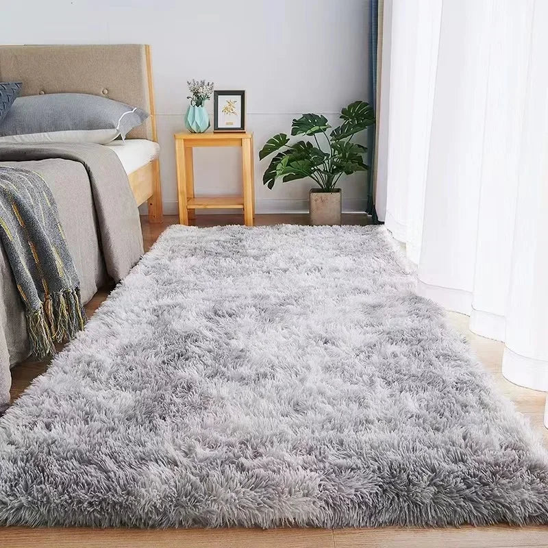 Soft Fluffy Plush Rug – Elegant and Cozy Home Decor Carpet