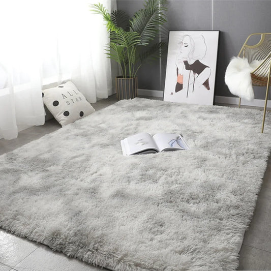 Soft Fluffy Plush Rug – Elegant and Cozy Home Decor Carpet