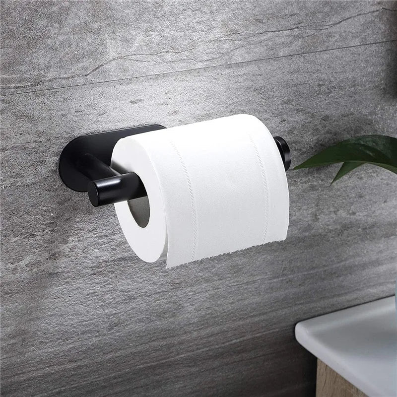 Self-Adhesive Toilet Paper Holder | Wall-Mounted Tissue & Towel Dispenser