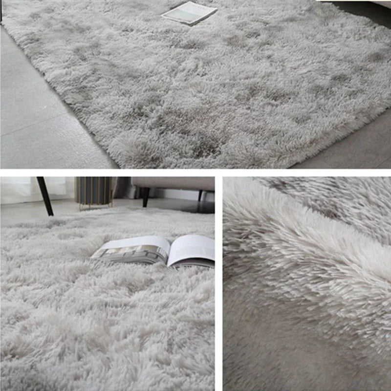 Soft Fluffy Plush Rug – Elegant and Cozy Home Decor Carpet