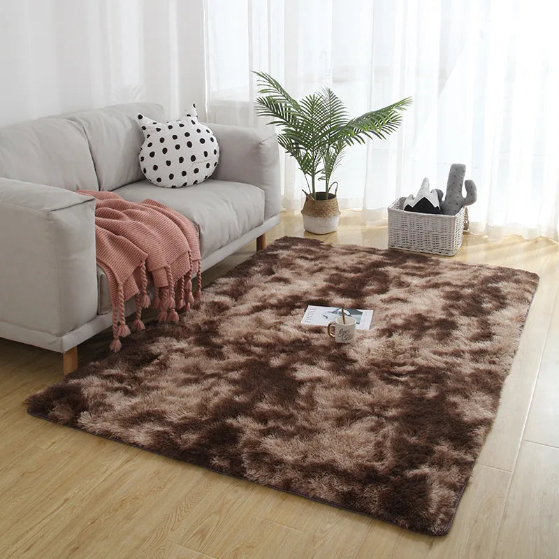 Soft Fluffy Plush Rug – Elegant and Cozy Home Decor Carpet