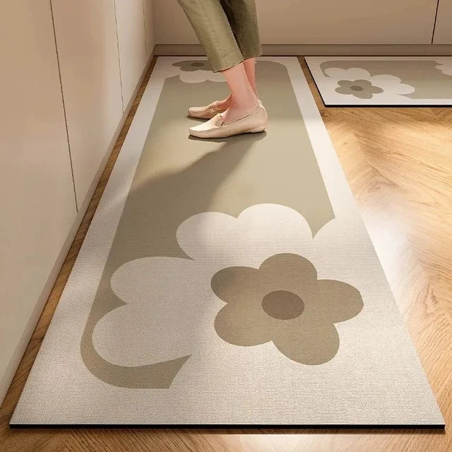 Japanese-Style Diatomite Kitchen Mat – Super Absorbent & Non-Slip Floor Rug