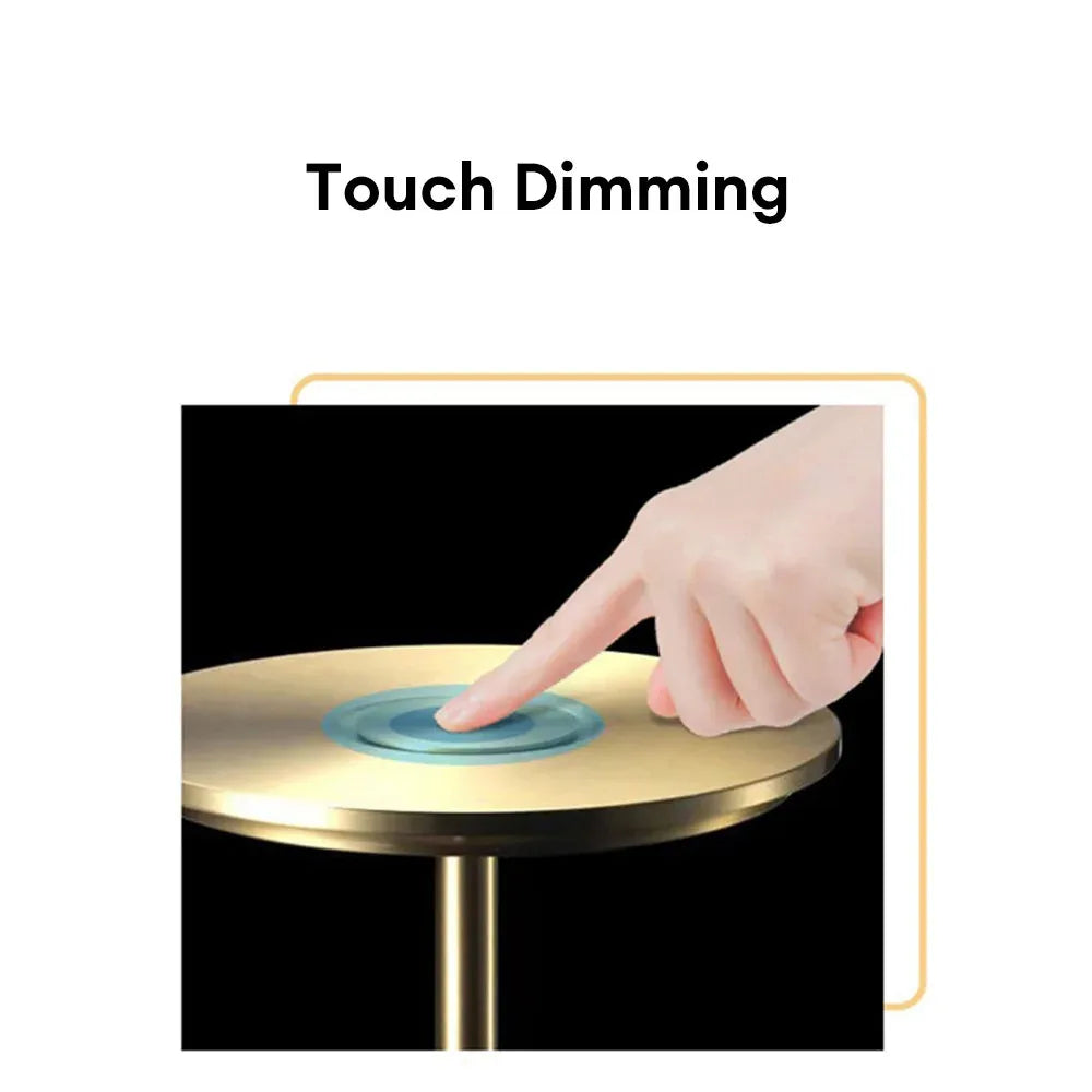 Simple Rechargeable Table Lamp Bar Desk Lamp Dimming Atmosphere Wireless Night Light for Bedroom USB Charging Touch Decor Lamp