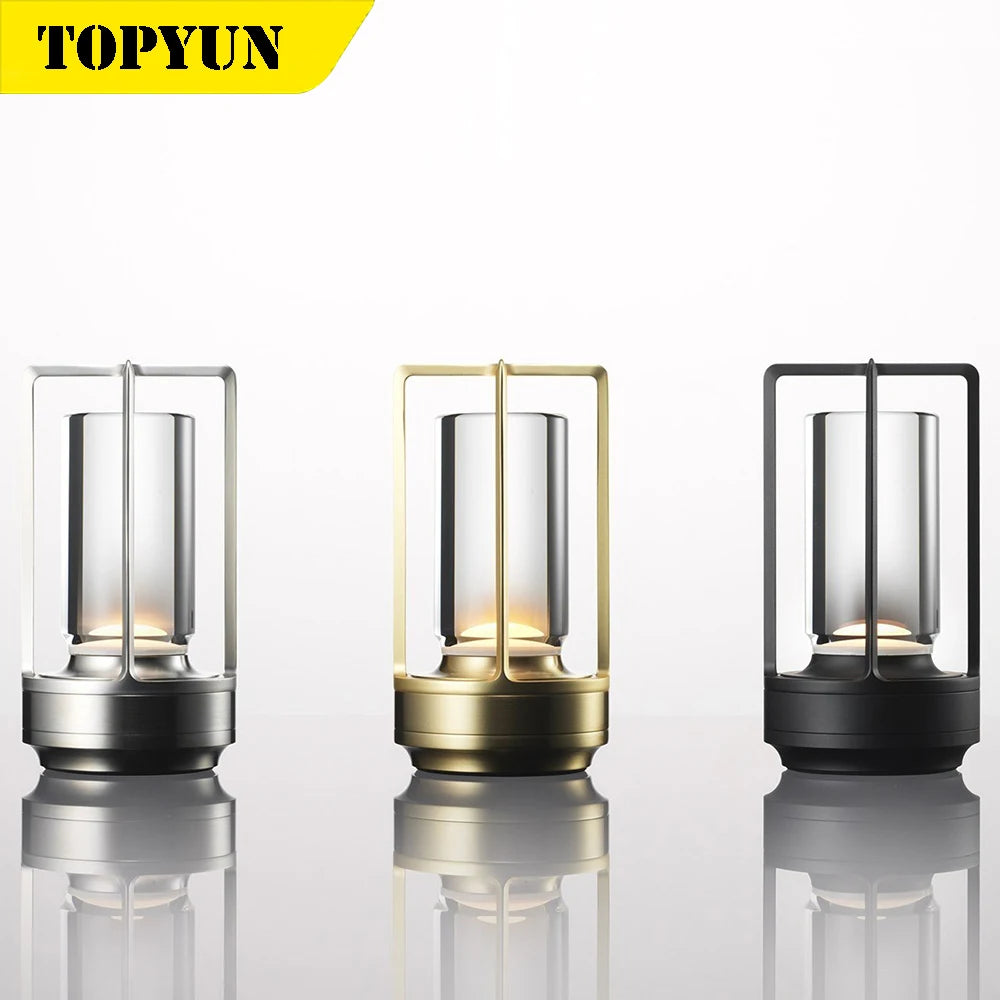 rechargeable crystal lamp Plastic bedside table bedroom led Touch table lamp Restaurant decoration atmosphere Night light