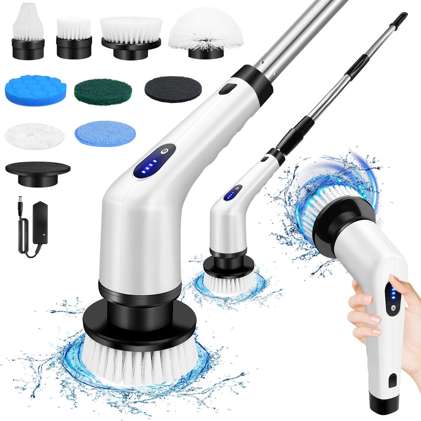 Cordless Power Scrubber – 10-in-1 Electric Brush for Easy Cleaning
