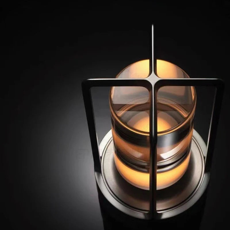 rechargeable crystal lamp Plastic bedside table bedroom led Touch table lamp Restaurant decoration atmosphere Night light