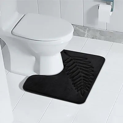 "3-Piece Non-Slip Bathroom Mat Set – Soft, Absorbent, and Stylish Leaf Design"