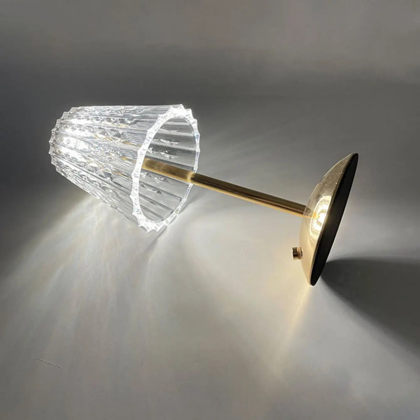 Luxury Crystal Touch Bedside Lamp – Rechargeable & Elegant Night Light