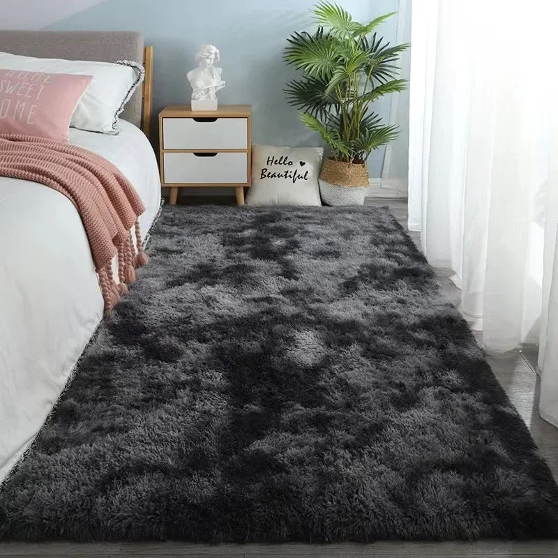 Soft Fluffy Plush Rug – Elegant and Cozy Home Decor Carpet