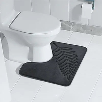 "3-Piece Non-Slip Bathroom Mat Set – Soft, Absorbent, and Stylish Leaf Design"
