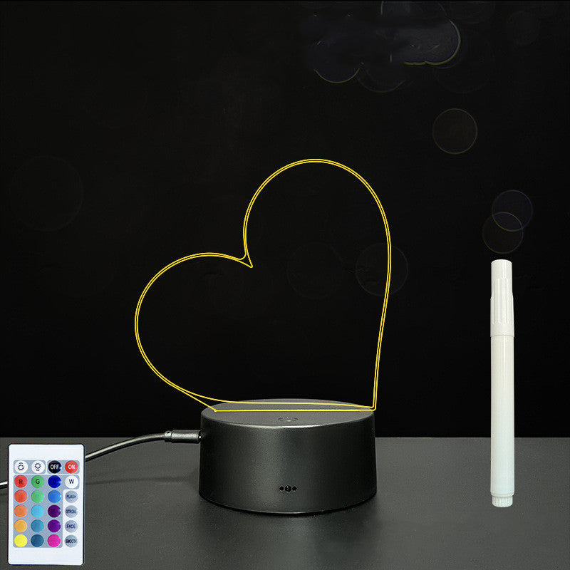 3D Acrylic LED Message Board – Handwriting Light-Up Sign for Home Decor