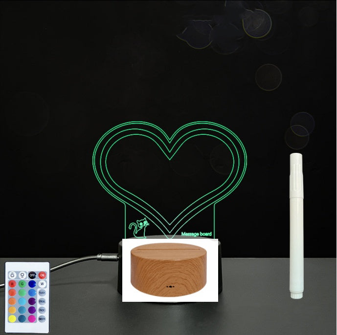 3D Acrylic LED Message Board – Handwriting Light-Up Sign for Home Decor