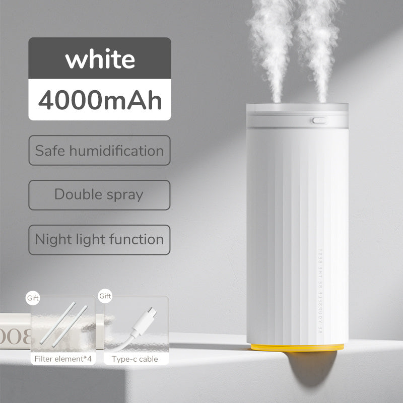 Compact Desk Humidifier – 500ml, Night Light & Whisper-Quiet Mist