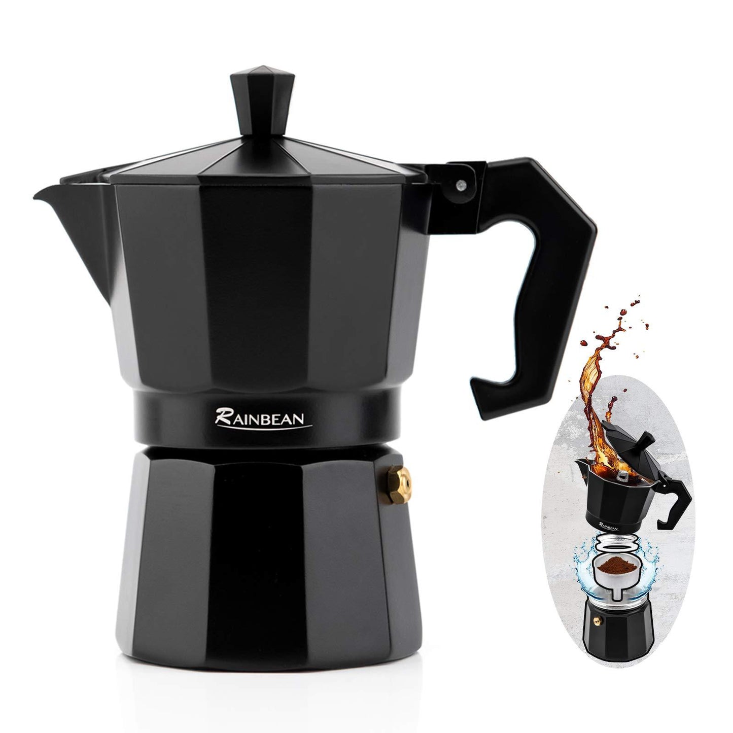 Stovetop Moka Pot Espresso Maker – Classic Italian Coffee Percolator