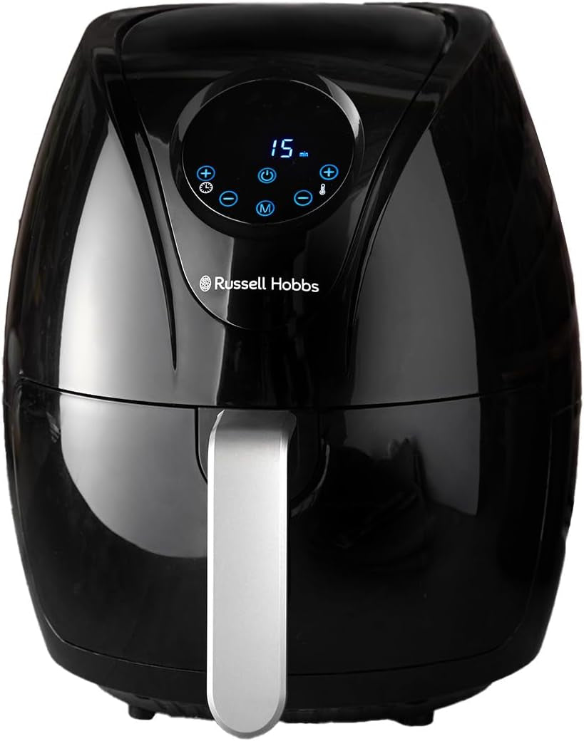 Compact Rapid Digital Air Fryer 3.5L [4 Cooking Functions] Energy Saving, Dishwasher Safe Parts, Touch Screen, Removable Basket, Timer, Max Temp 200°C, No Oil, Grill, Bake, 27350