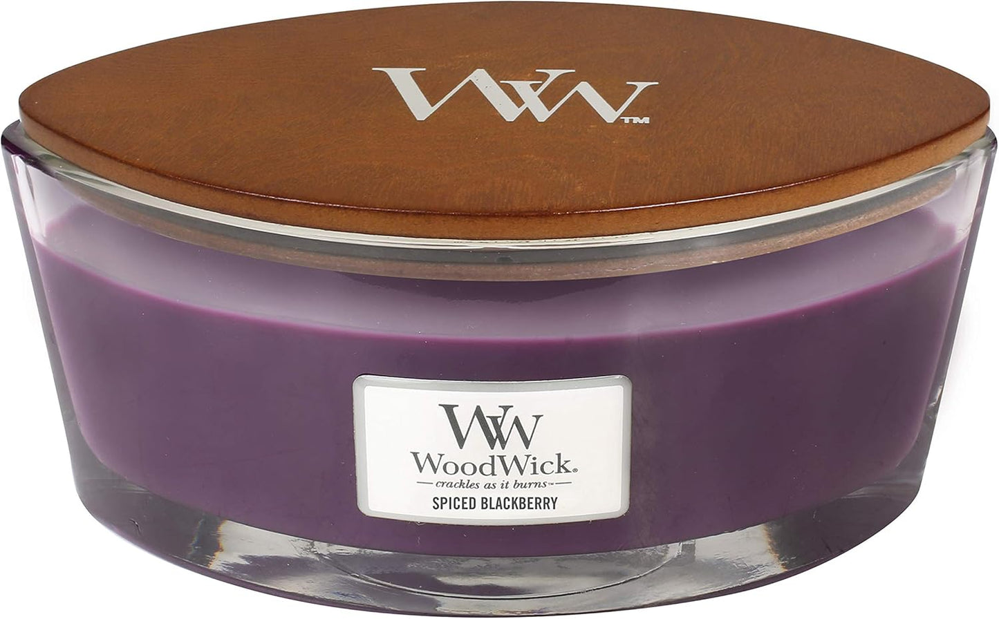 Medium Hourglass Scented Candle , Spiced Blackberry , with Crackling Wick , up to 60 Hours Burn Time