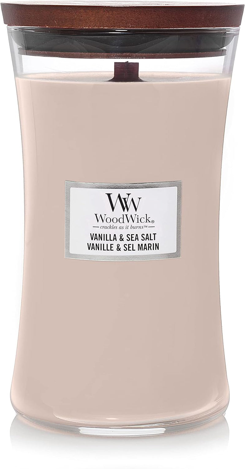 Scented Candle with Crackling Wick, Vanilla Bean Large Hourglass Candle, Long Burning Candles: up to 130 Hours, Perfect Gifts for Women