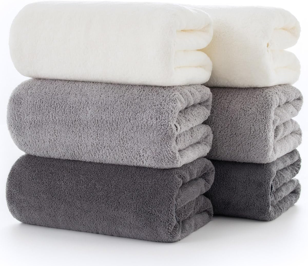 Towels 4-Piece Soft Microfiber Bath Towel Set Incredibly Absorbent Lightweight Quick Dry and Durable, 55" L X 27" W, 4 Pack Multicolour