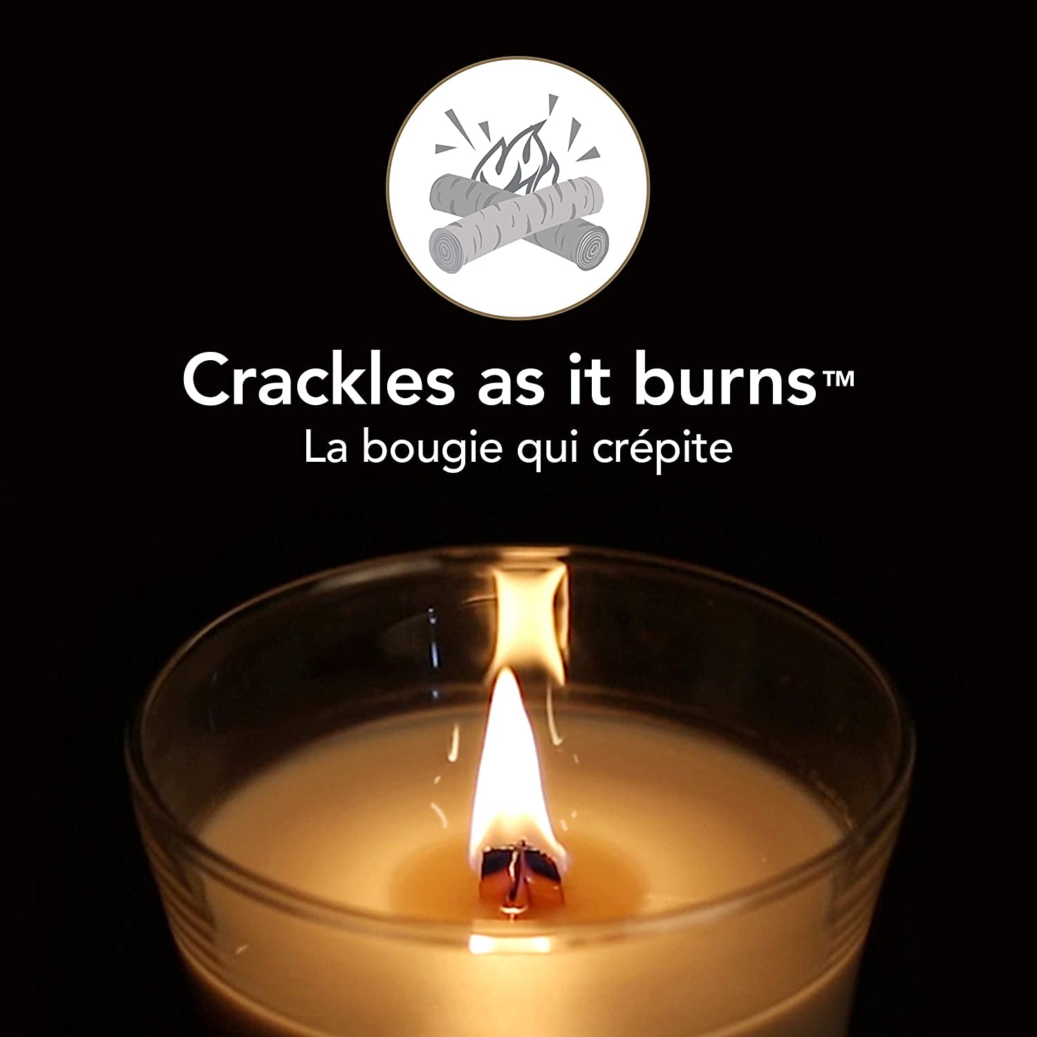 Scented Candle with Crackling Wick, Vanilla Bean Large Hourglass Candle, Long Burning Candles: up to 130 Hours, Perfect Gifts for Women
