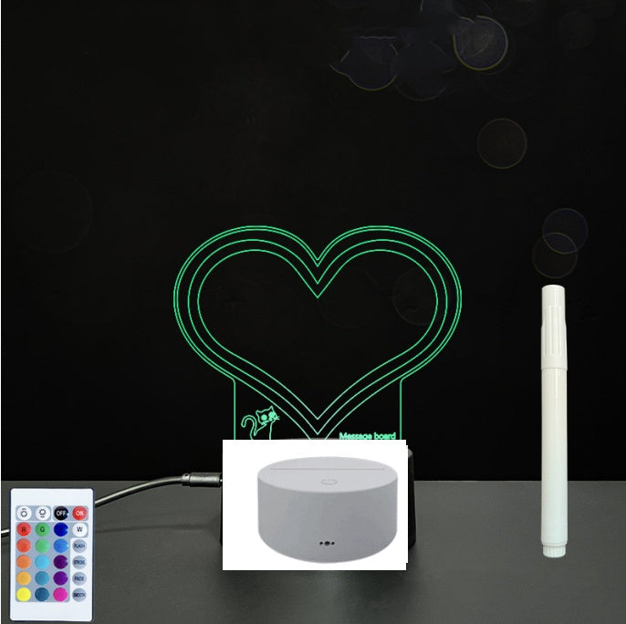 3D Acrylic LED Message Board – Handwriting Light-Up Sign for Home Decor