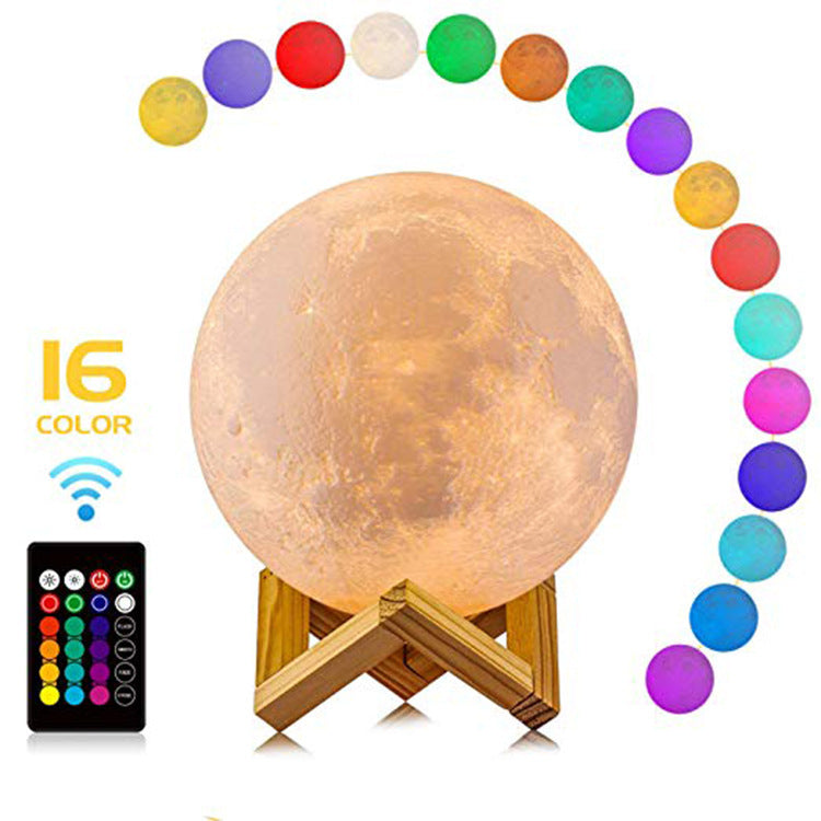 3D Printed Moon Night Lamp – Romantic Table Light for Valentine’s Day