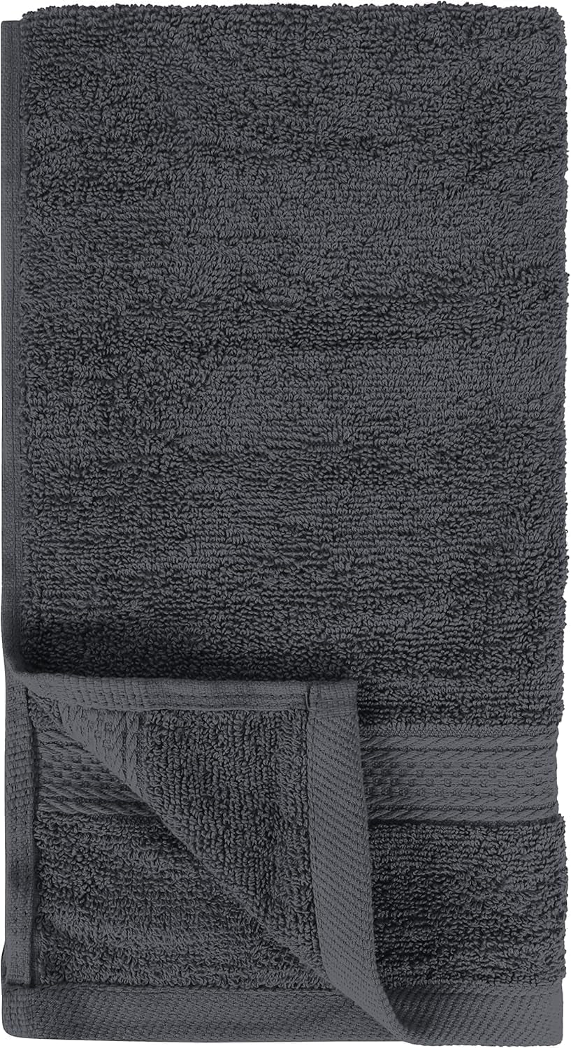 - Premium Hand Towels - 100% Combed Ring Spun Cotton, Ultra Soft and Highly Absorbent, Extra Large Thick Hand Towels 41 X 71 Cm, Hotel & Spa Quality Hand Towels (6-Pack) (Grey)