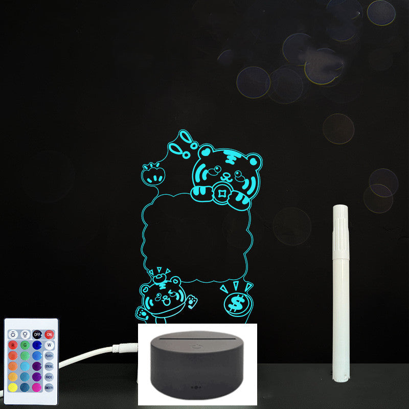 3D Acrylic LED Message Board – Handwriting Light-Up Sign for Home Decor