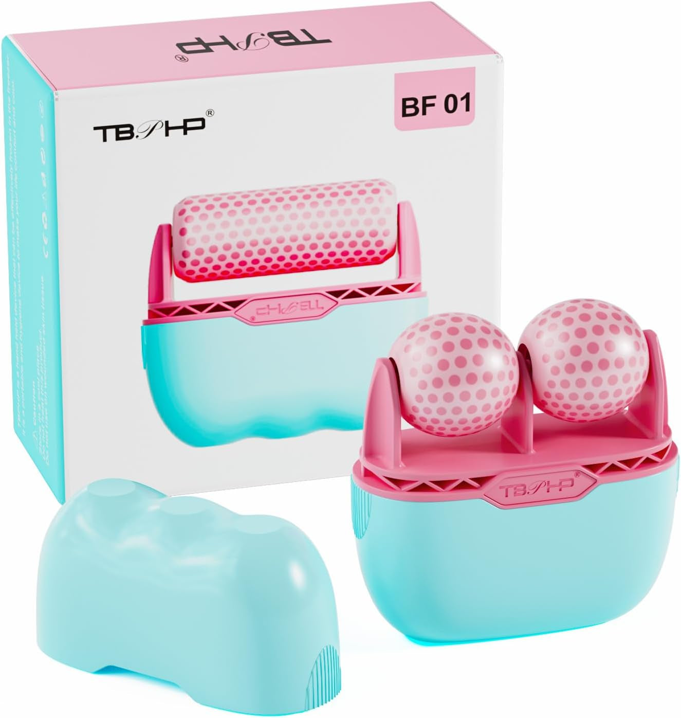 Ice Roller BF01 for Face & Eye with Plastic Cover Massager Face Massage Roller Tools (Pink)
