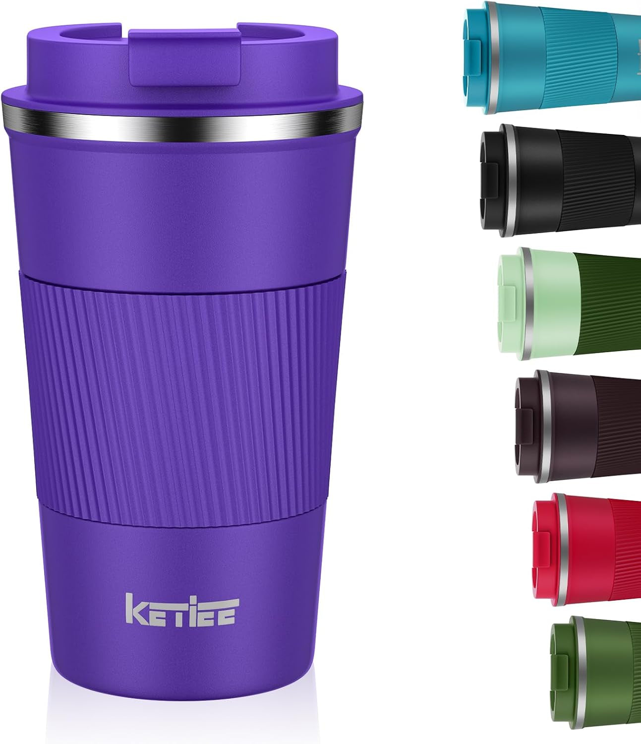 Travel Mugs, 380Ml Insulated Coffee Cup with Leakproof Lid,Reusable Coffee Cups Travel Cup,Coffee Travel Mug,Double Walled Coffee Mug,Stainless Steel Thermaol Mug for Hot Cold Drinks,Blue