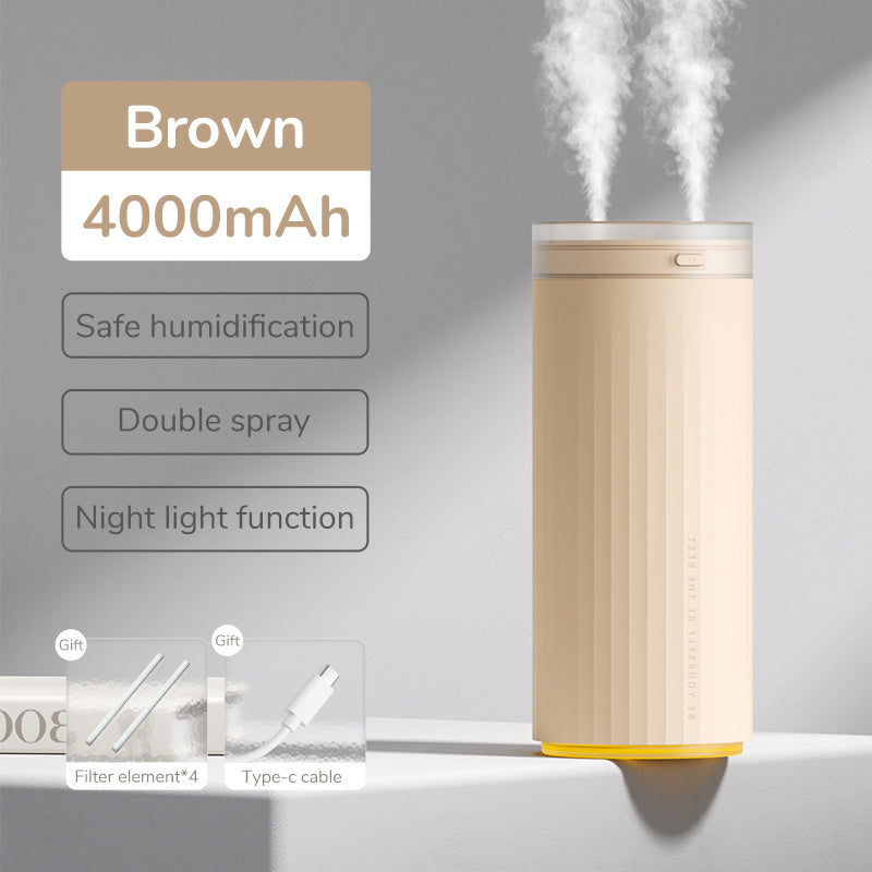 Compact Desk Humidifier – 500ml, Night Light & Whisper-Quiet Mist