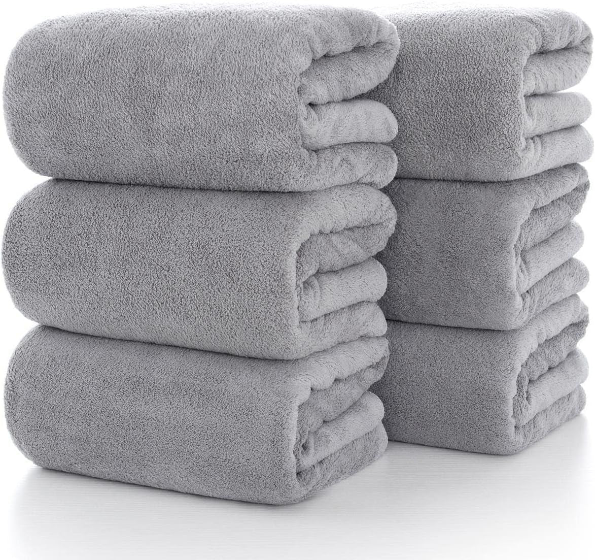 Towels 4-Piece Soft Microfiber Bath Towel Set Incredibly Absorbent Lightweight Quick Dry and Durable, 55" L X 27" W, 4 Pack Multicolour