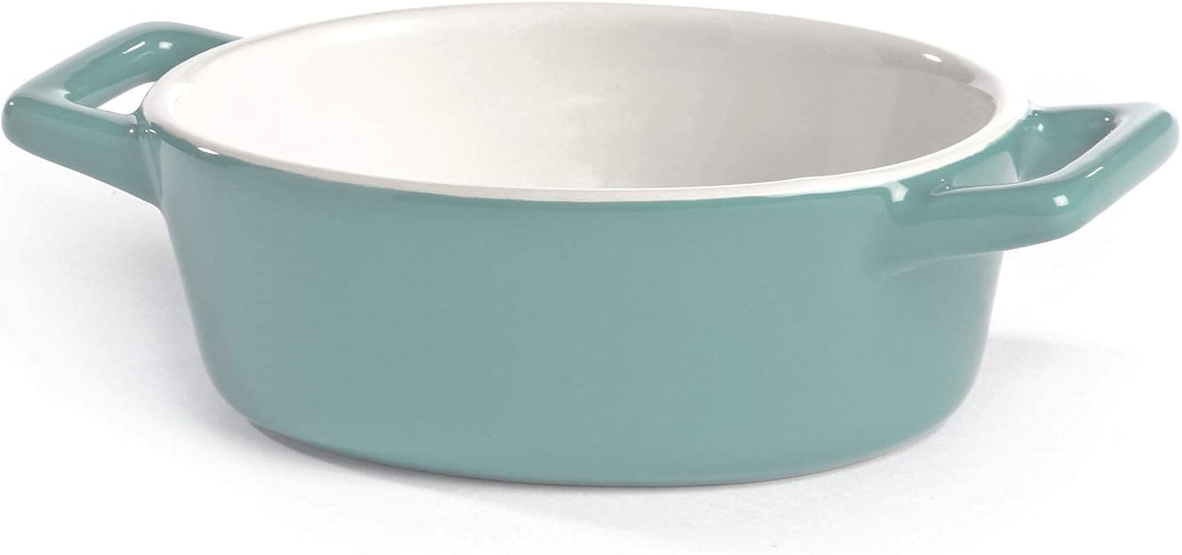 Mini Ceramic Oven Dishes - Set of 4 | Oval Baking Dish | Oven to Table Baking Dishes | Red, Blue, Green & Orange Colours | Lasagne, Pie and Casserole Pot | M&W