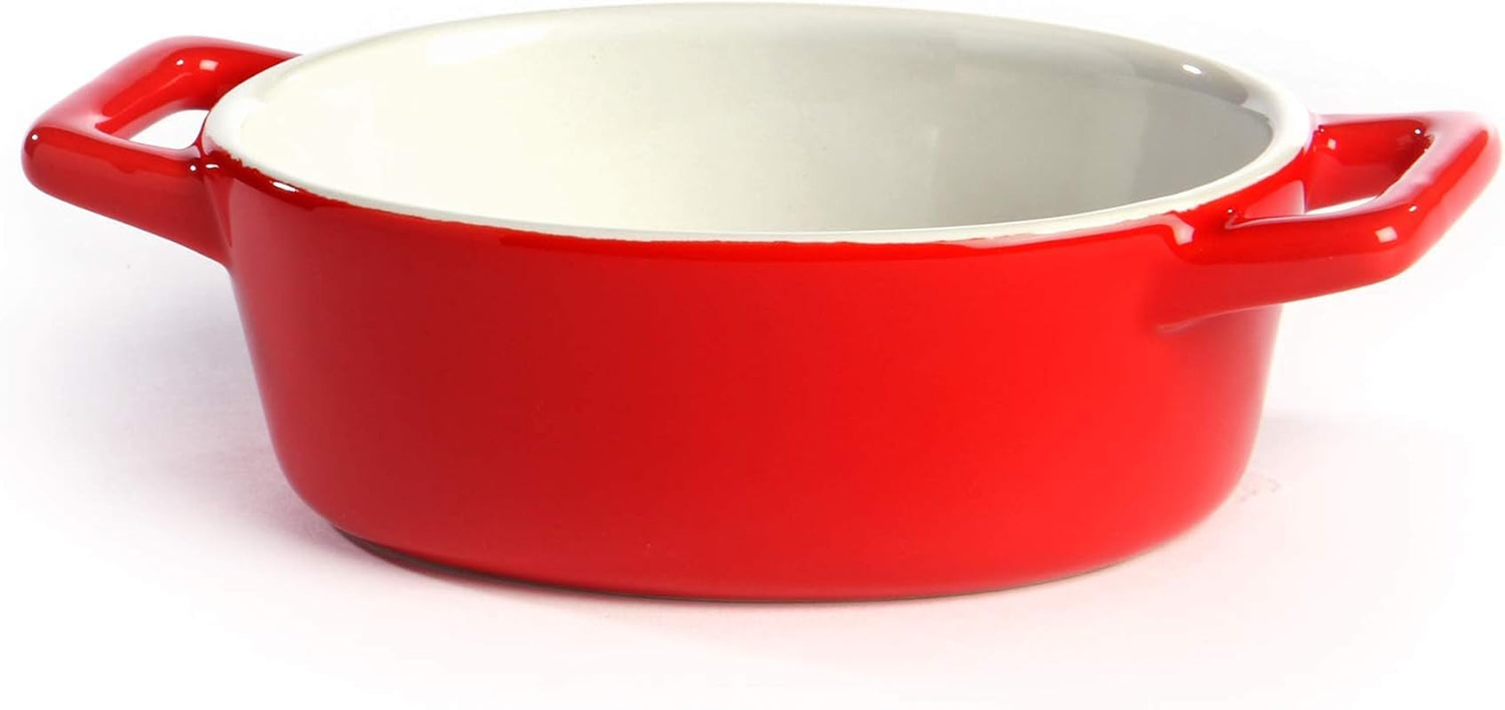 Mini Ceramic Oven Dishes - Set of 4 | Oval Baking Dish | Oven to Table Baking Dishes | Red, Blue, Green & Orange Colours | Lasagne, Pie and Casserole Pot | M&W