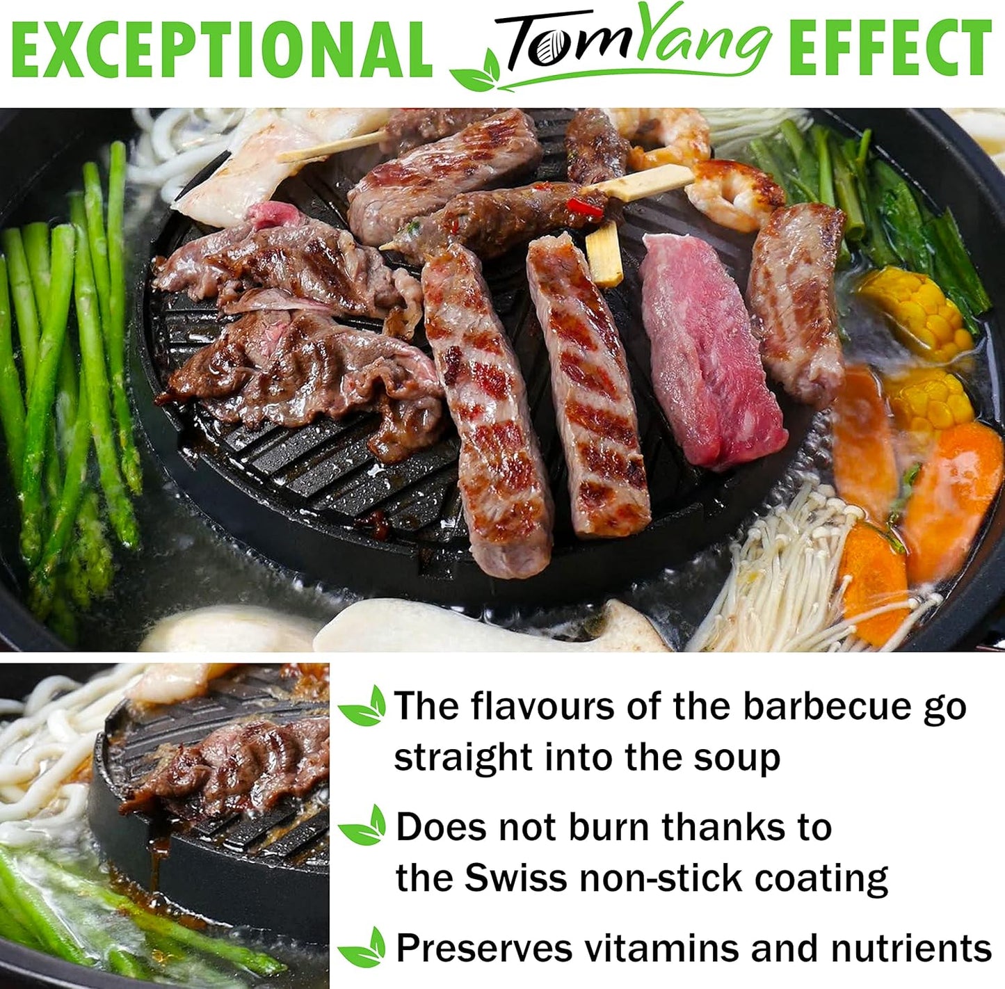 Hot Pot – the Original Thai Grill & Hot Pot, Electric Thai BBQ Multi Cooker, Swiss Coating, German Design, More than 100 Recipe Videos. Korean Food, Hotpot Chinese Pot, Hot Plate, Ramen Bowl