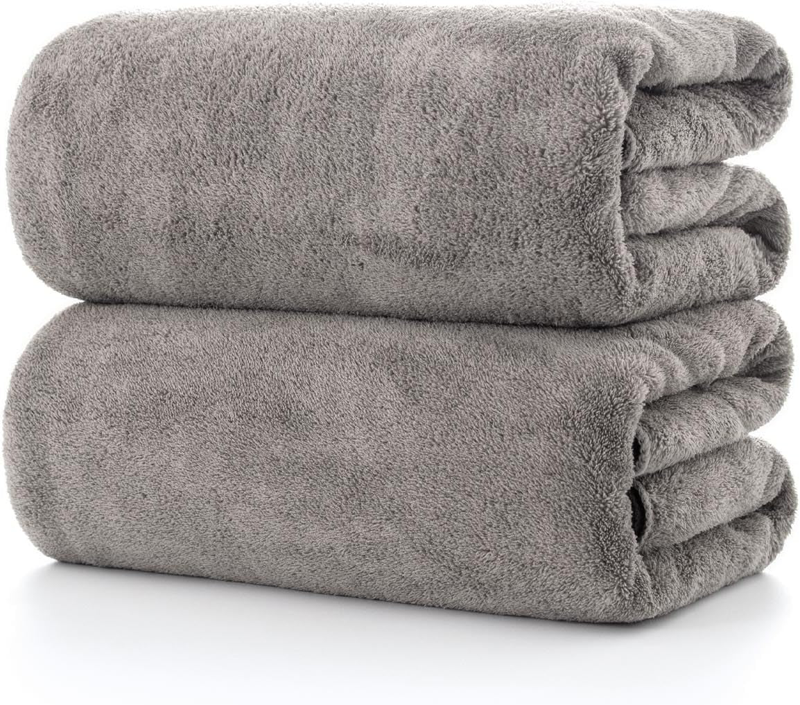 Towels 4-Piece Soft Microfiber Bath Towel Set Incredibly Absorbent Lightweight Quick Dry and Durable, 55" L X 27" W, 4 Pack Multicolour
