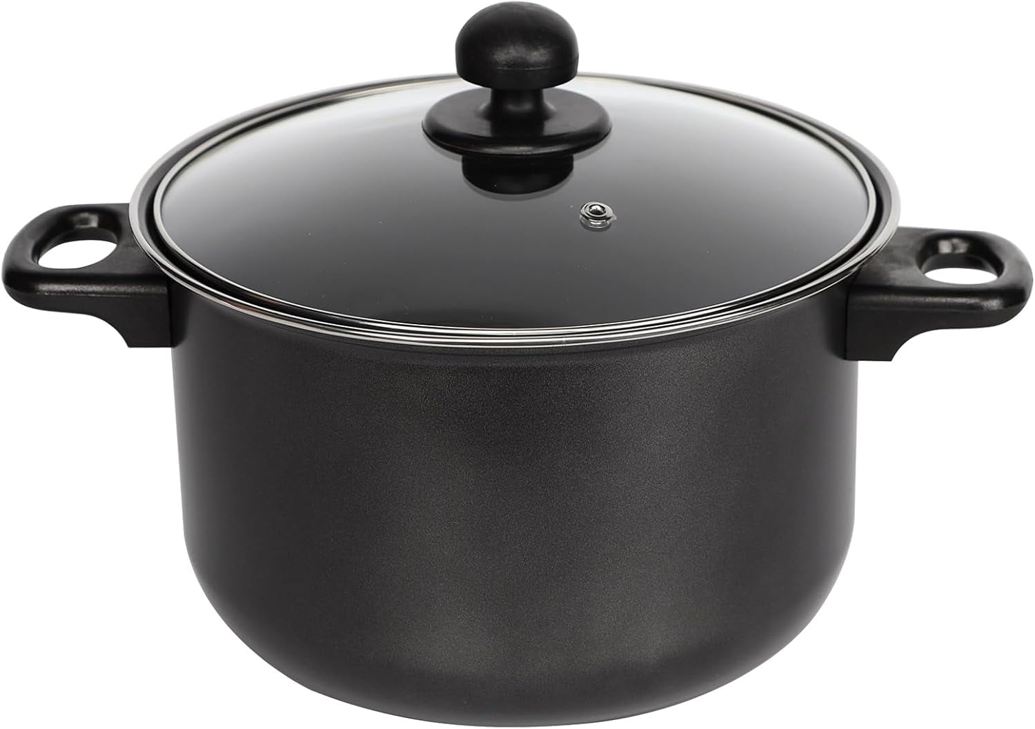 Black 8 Piece Carbon Steel Non Stick Kitchen Cookware Set Casserole Cooking Pot Frying Pan Saucepan with Glass Lids