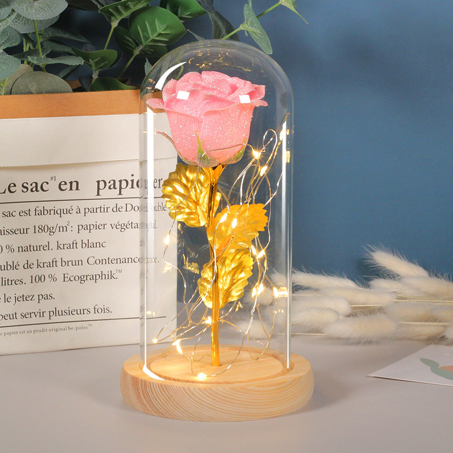 Eternal Rose LED Light in Glass – Valentine’s Gift for Her