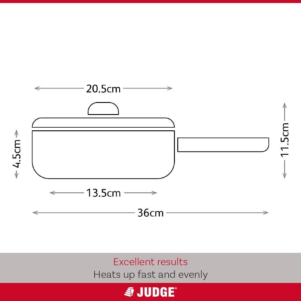 Everyday Non-Stick Four Cup Egg Poacher, 20Cm with Vented Glass Lid and Stay Cool Handle, Aluminium, Teflon