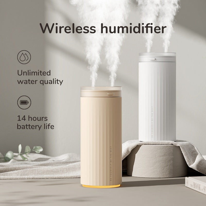 Compact Desk Humidifier – 500ml, Night Light & Whisper-Quiet Mist