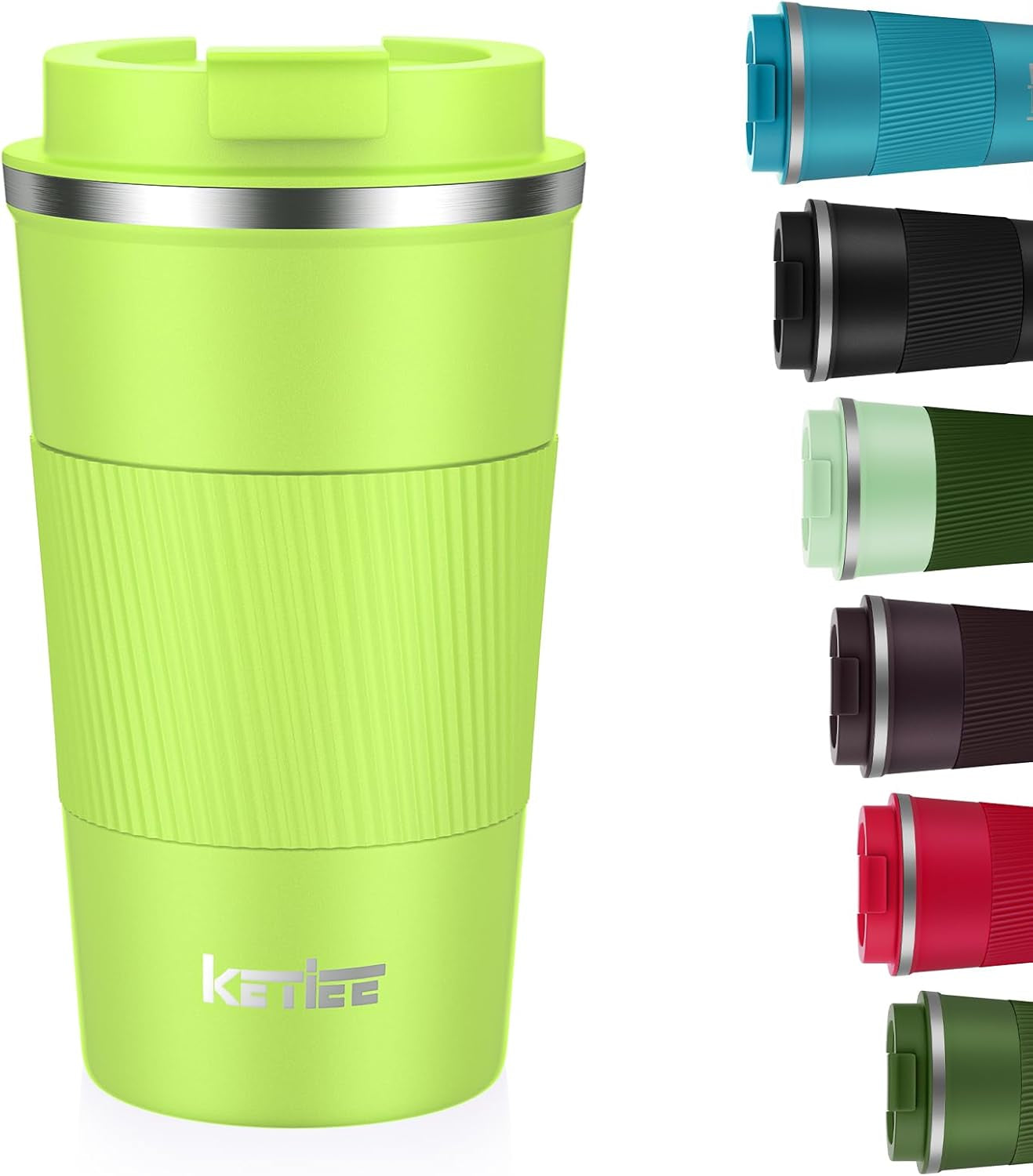 Travel Mugs, 380Ml Insulated Coffee Cup with Leakproof Lid,Reusable Coffee Cups Travel Cup,Coffee Travel Mug,Double Walled Coffee Mug,Stainless Steel Thermaol Mug for Hot Cold Drinks,Blue