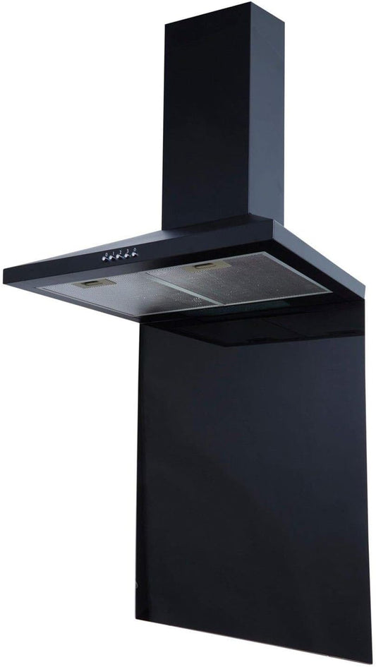 SP60BL 60Cm X 75Cm Black Toughened Kitchen Glass Splashback