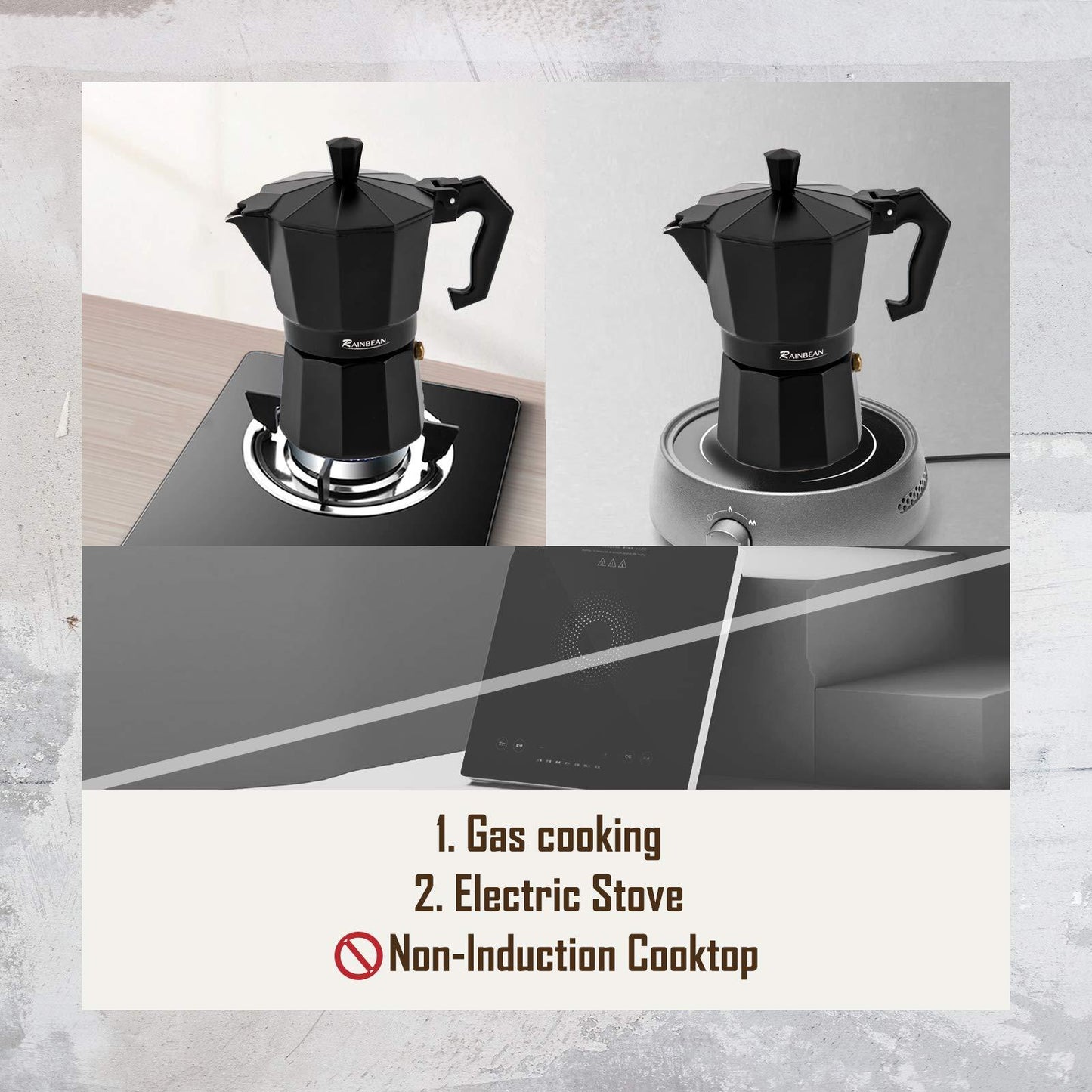 Stovetop Moka Pot Espresso Maker – Classic Italian Coffee Percolator
